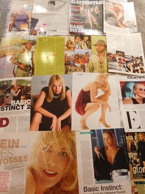 SHARON STONE  33  TEILE/PARTS  newspaper cuttings CLIPPINGS LOT  0526