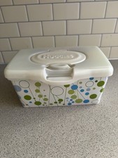 Huggies Wipes Container Full Size Pop-Up, White Plastic, Empty