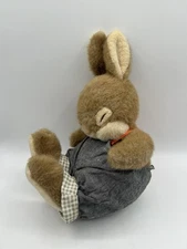 Vtg 80s Creative Concepts Bunny Rabbit Plush Stuffed Animal Sleeping Toy 12”/14"