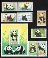 Mongolia SC # 1769-1776 Bears And Giant Pandas  . MNH