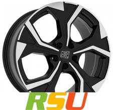 MSW MSW 43 gloss black full polished 8x19" ET26 LK5 112 ML 73.1 Alufelgen 19 ...