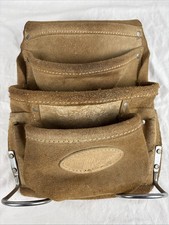 Bucket Boss Suede Carpenters Utility Tool Belt 2 Hammer Holder- With 2 Belts
