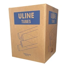 50 ULINE S-357 New Mailing Tubes with Caps, 2"x18", White