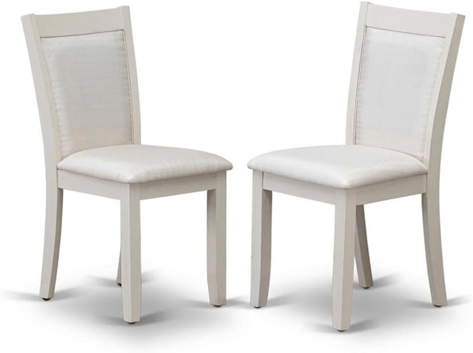 East West Furniture MZC0T01 Monza Parson Dining Chairs - Cream Linen Fabric