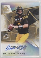 2021 SP Game Used Edition CFL Auto Gold 90/115 Dane Evans #A-DE Auto g9x