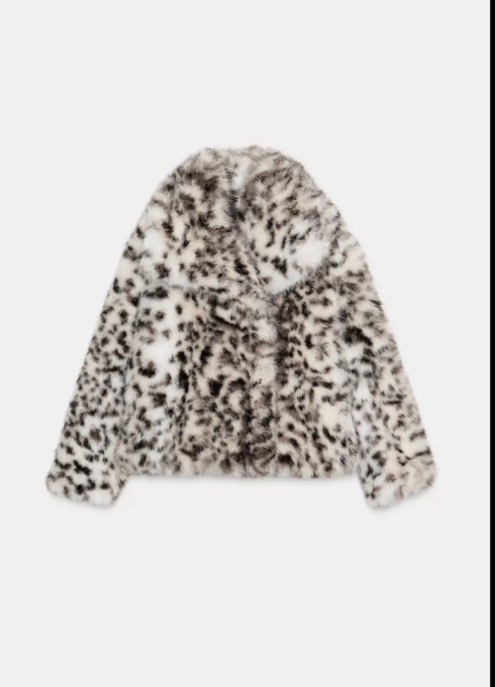ZARA WOMAN COLLECTION FAUX FUR COAT ANIMAL PRINT , ZW, leopard print  thumbnail 8