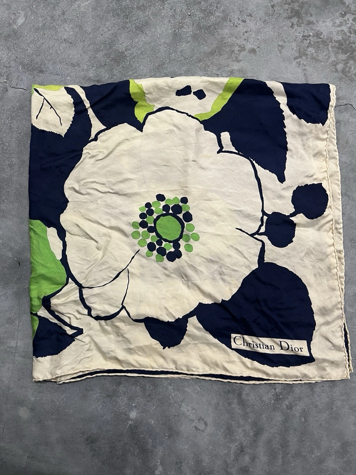 vintage christian dior square silk floral scarf
Opens in a new window or tab