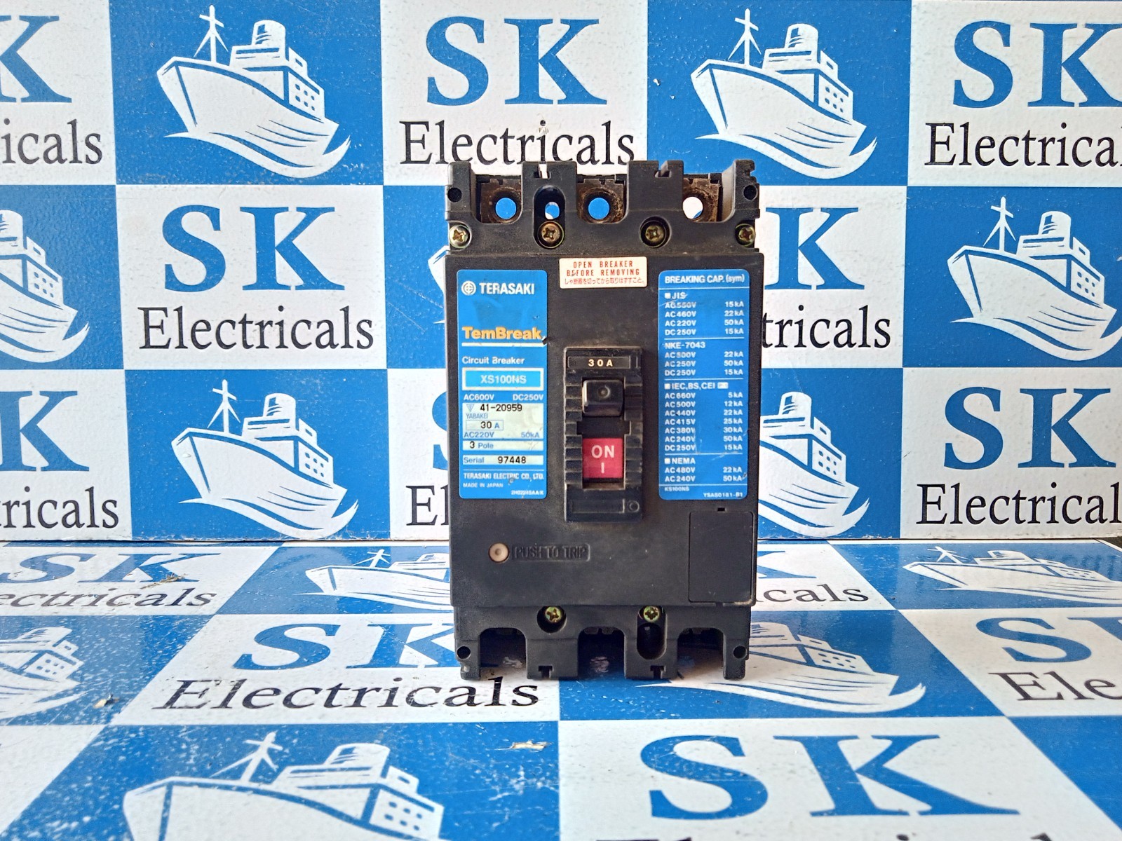 Terasaki Tembreak Xs100Ns 30Amp Ac600V 3Pole Circuit Breaker