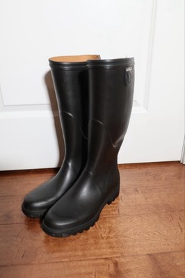Aigle Parcours 2 Boots Size 43 Made in France Anti-Fatigue Natural Rubber Black