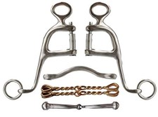 Showman Stainless Steel Walking Horse Bit w/ 6" Cheeks