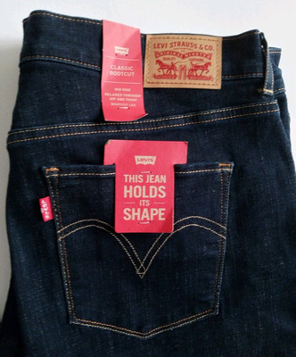 LEVI'S Women's Jeans CLASSIC BOOTCUT 16 Short W33xL30 Stretch Dark Blue NEW NWT
