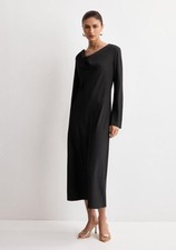 NWT mango Long dress with draped neck