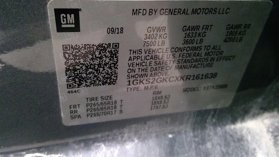 Volante usado se adapta a: GMC Yukon XL 1500 2019 grado A Foto 4 de 4