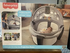 Fisher-Price Deluxe On the Go Projection Dome with Music Gray