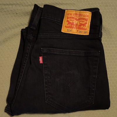 Levi's 500 Series Men's Black Dark Wash Denim Straight Jeans Mid Rise