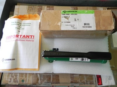 Greenlee 767 Hydraulic hand pump type ABM for use W. 746, 7310,800, 7306,7464