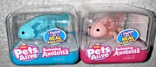 ZURU PETS ALIVE SWIMMING AXOLOTLS SET OF 2 BLUE & PINK  **NEW**
