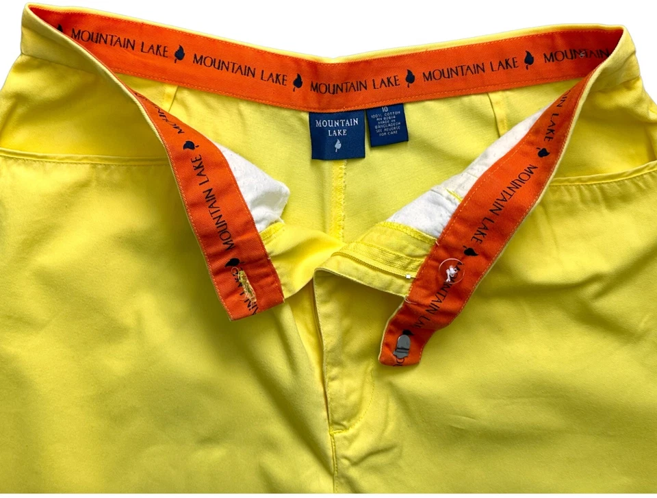 Mountain Lake Womens Shorts Pockets Yellow Size 10 - Image 3 of 4