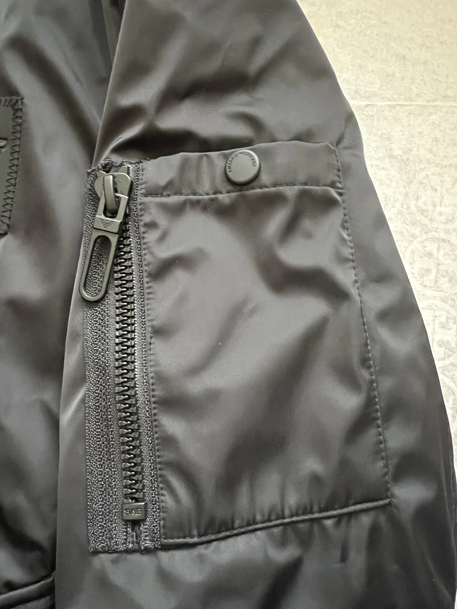 NWT Emporio Armani logo-embroidered bomber jacket M (US 50) | eBay