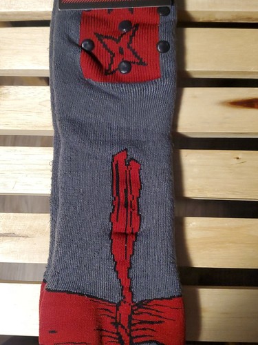 Boys Tony Hawk Brand Multicolor gray and red Non Slip Slipper Socks OSFM - Picture 2 of 2