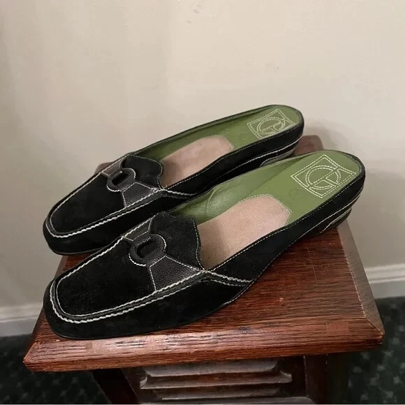 NIKE Mocassini vintage Cole Haan in pelle scamosciata nera taglia 7