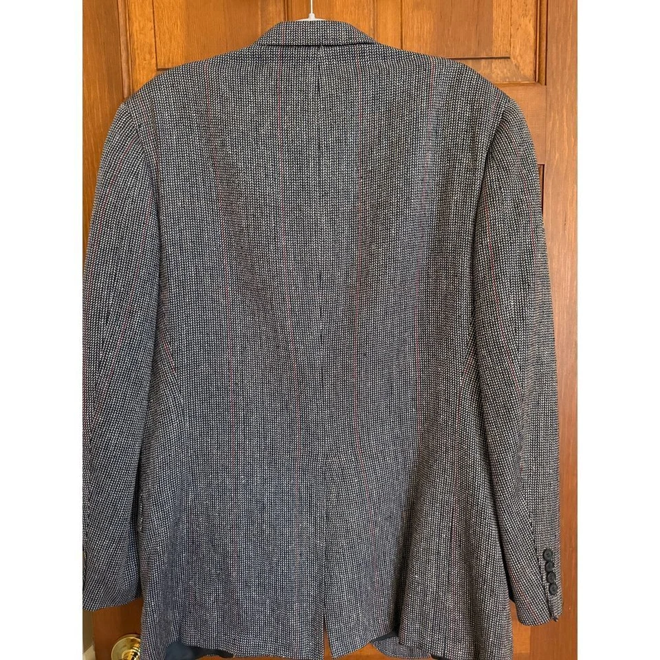 Abrigo deportivo Barrister para hombre 40R negro/blanco con superposición roja chaqueta blazer de 2 botones Foto 2 de 4