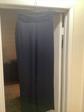 Giorgio Armani black Label Navy Silk Pants Size 42 8