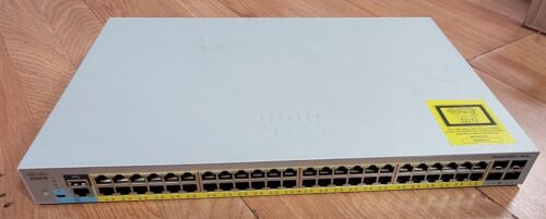 Cisco WS-C2960L-48PQ-LL 48-Port RJ45 PoE+ 4x 10G SFP+ Gigabit Ethernet Switch - Picture 2 of 4