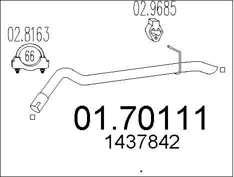 Tuyau d'échappement Ford Transit Connect 1.8 anti-corrosion robuste
