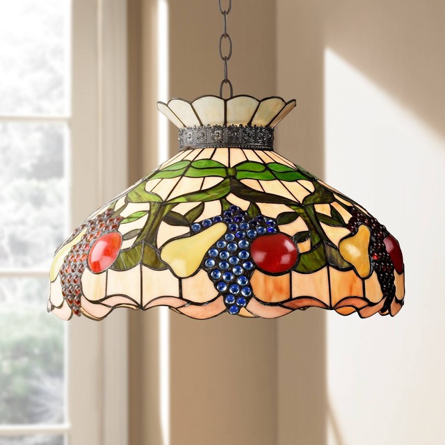 Ripe Fruit 3 Light Tiffany Style Glass 