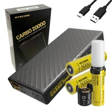 Nitecore Carbo 20000 Lightweight 20,000mAh Power bank w/ Intelligent Battery Sys