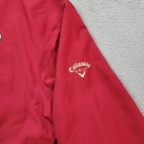 Callaway Golf Sport Pullover Sweater Men Large Red Outerwear Brushed Microfiber - Picture 8 of 12