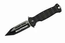 4.75” Trump Won Bullet Proof Black Handle Folding Pocket Knife-FREE SHIPPING!!