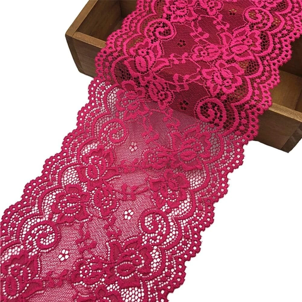 Rose Red lace fabric Nylon lace Trim Sewing Supplies Lace DIY eBay