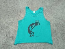 Vintage Kokopelli Womens Medium Fruit of the Loom Green Made in USA
