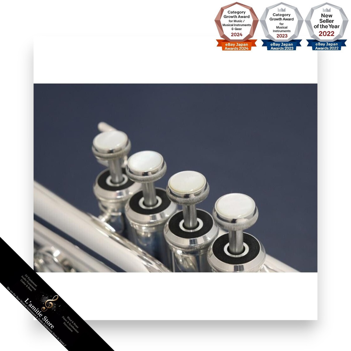 Yamaha YTR-9835 High Bb Key A Xeon Piccolo Trumpet YTR9835 JP Case