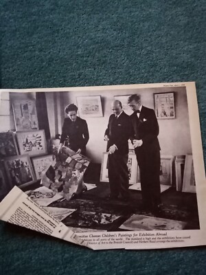 H8-6a  Ephemera 1944 Picture British Council Mrs Somerville Major Longden Read 