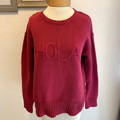 NWT Cupio Womens Crewneck Sweater ~ Cherry Ice ~ Hola ~ Large