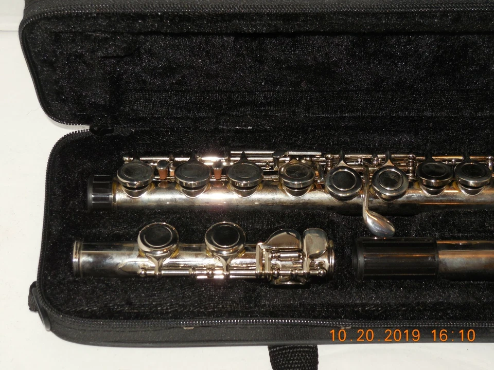 Flauta Mendini Student de Cecilio con estuche plateada Foto 2 de 4