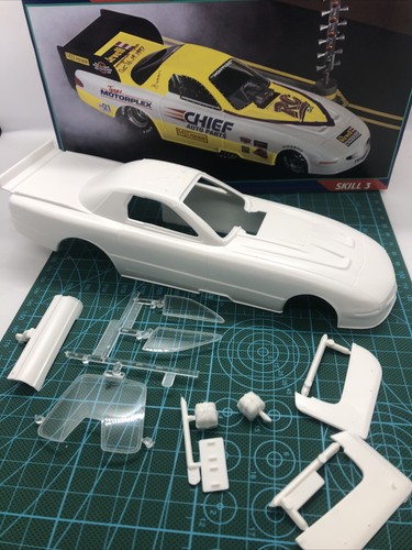 CHROME NHRA 90's Funny Car Zoomie Headers - Revell 1:24 Scale Model Car Parts, Used