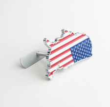 1 Insignia emblema parrilla delantera coche camión bandera mapa Estados Unidos cromo Estados Unidos América