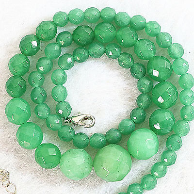 Pretty 6-14mm Natural Emerald Beads Necklace 18"AAA Pretty 6-14mm Natural Emerald Beads Necklace 18"AAA