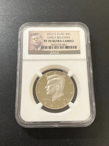 2012 S PROOF KENNEDY HALF DOLLAR NGC PR-70 DCAM - CLAD PROOF - CERTIFIED - 50C