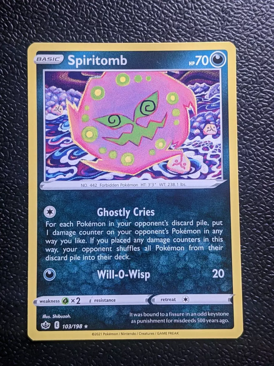 Spiritomb 103/198 - 2021 Pokemon TCG - Chilling Reign Non-Holo Rare