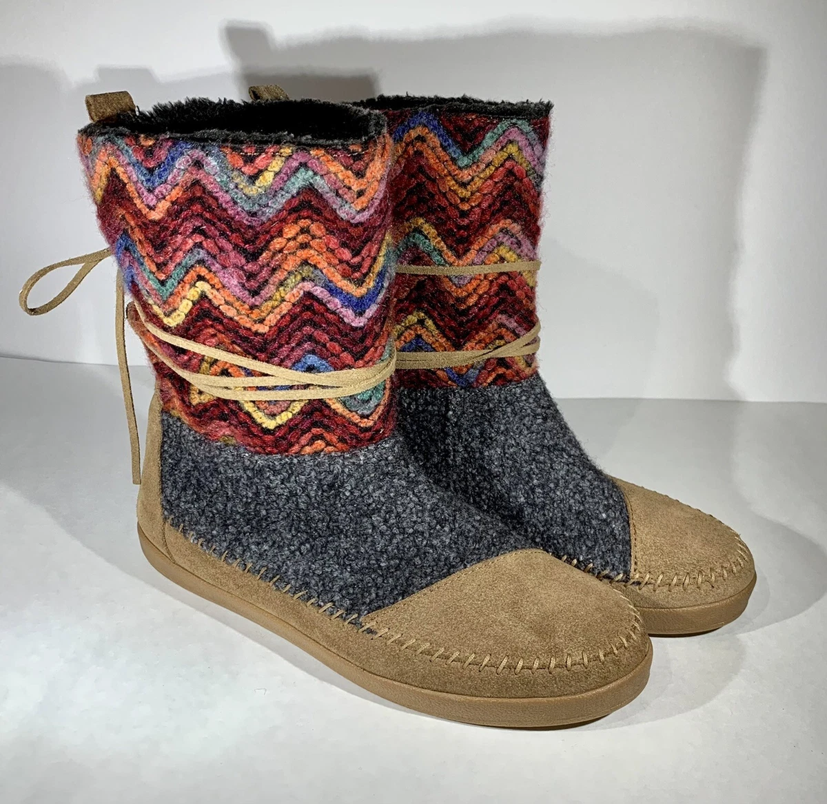 Toms moccasin boots cheap