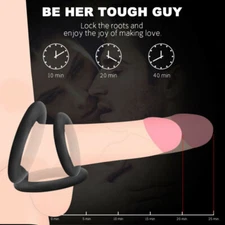 3PCS Cock Penis Ring Stay Harder Longer Enhancement Erection Sex Toys for Men