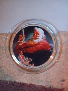 Coca Cola Santa Round Platter