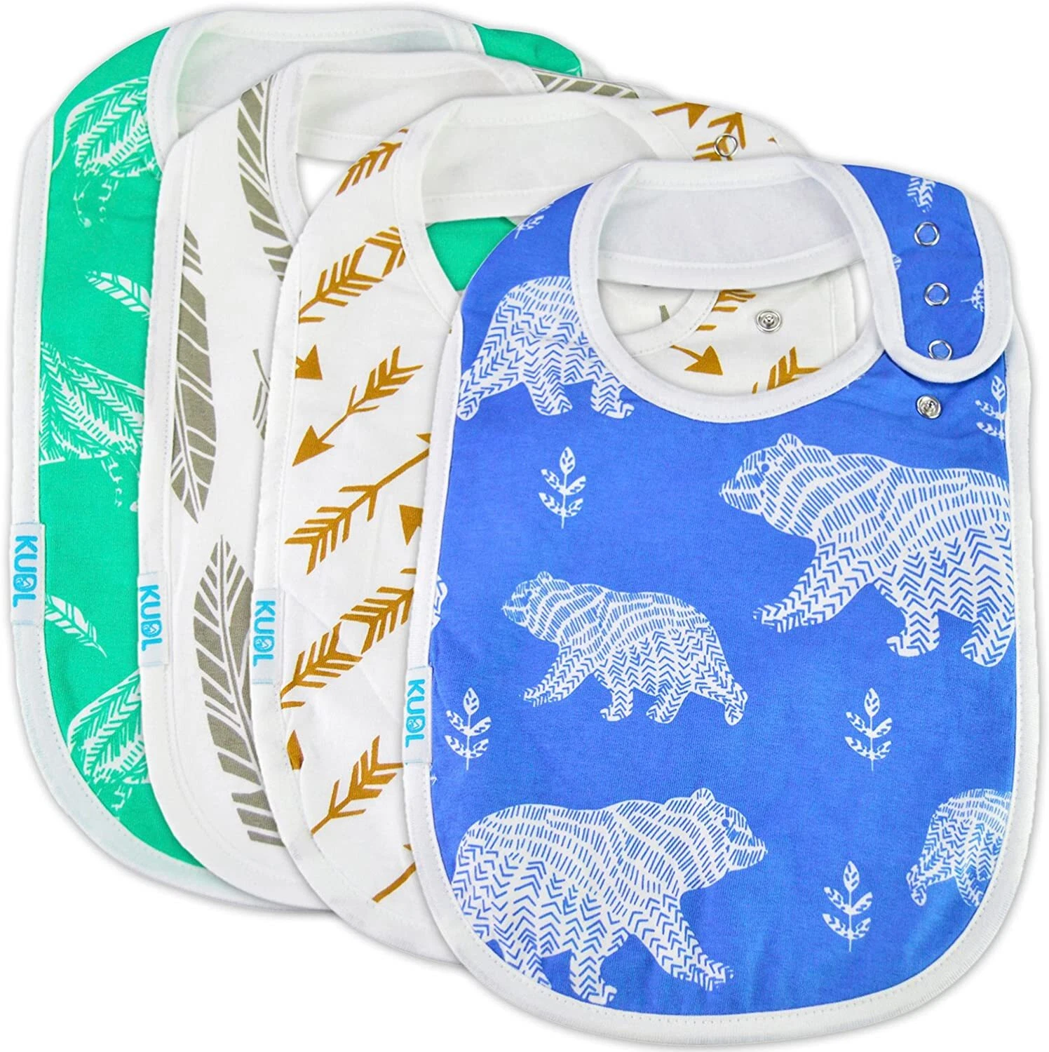 Baby Bib Large Toddler Burpy Absorbent Feeding Reflux Drool Teething Snap Button