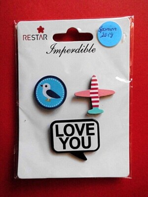 Pin Anstecker Anstecknadel Abzeichen Sticker 3 Stück unverderblich aus Spanien 