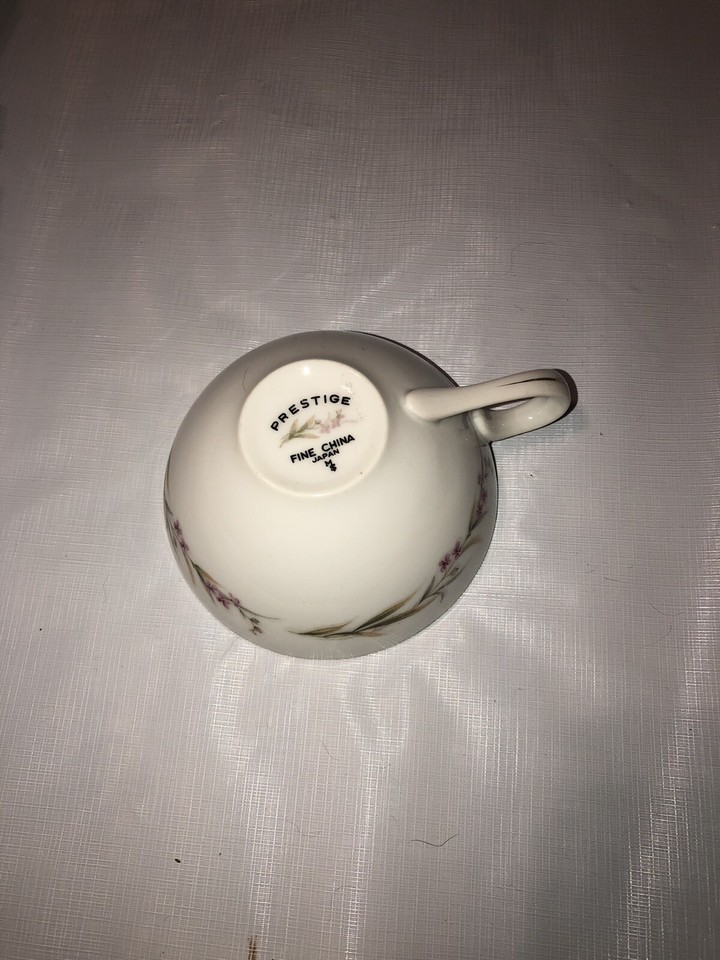 Prestige By Fine China Japan Dinner Plate 10.5" 4 Plates/4 Coffee Cups